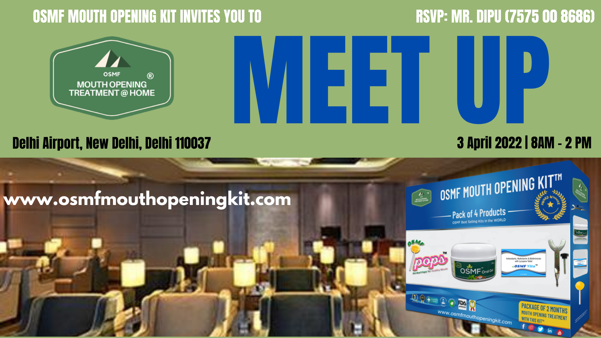 New Delhi Seminar Airport OSMF Mouth Opening Kit Meet Up Dr Bharat Agravat