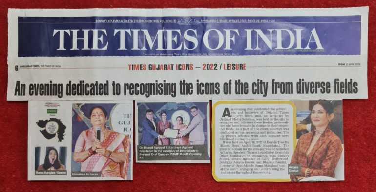 Dr Bharat Agravat Dr Kartavya Dr Nima Acharya Amyara Dastoor Ahmedabad Times