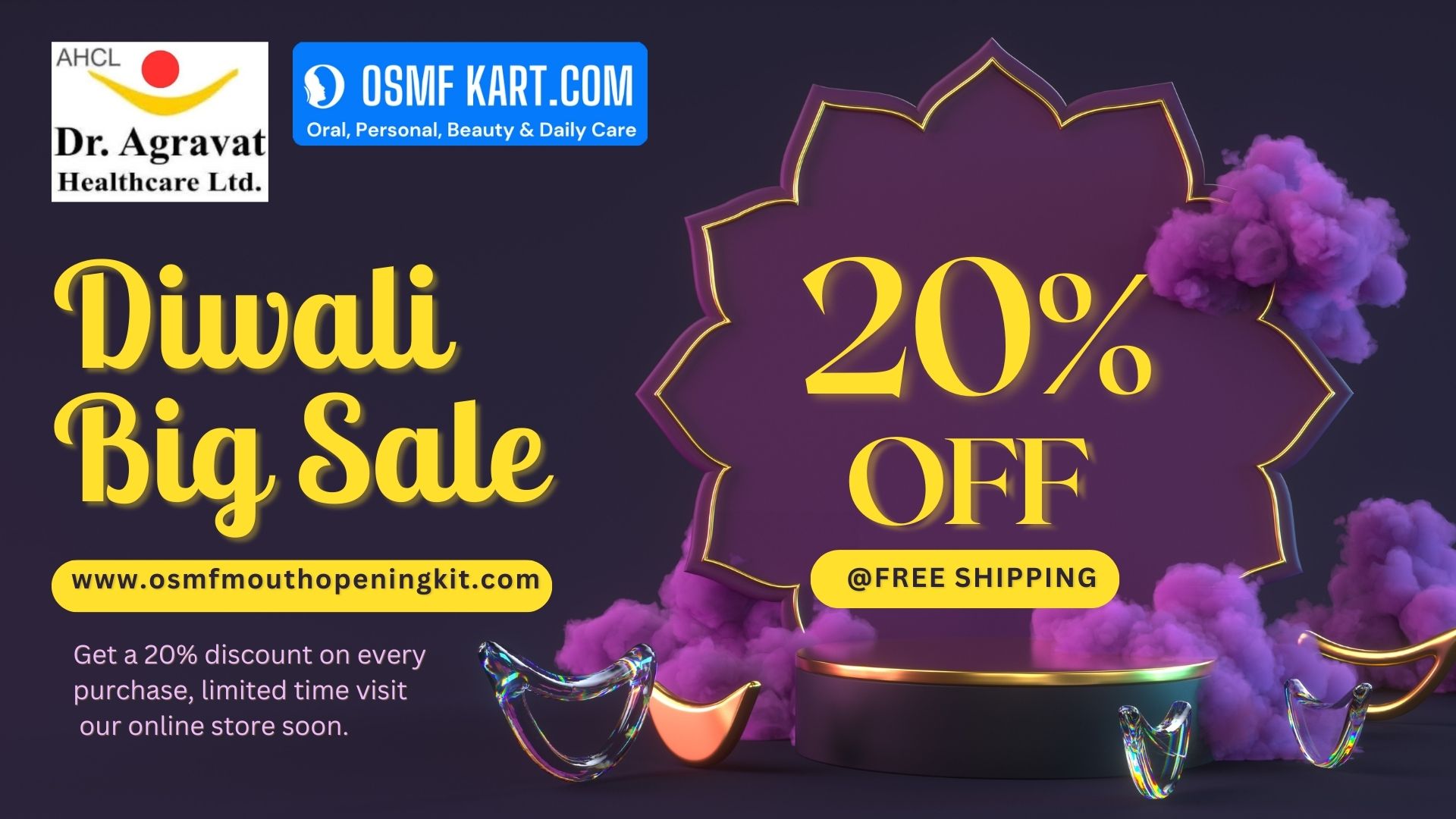 Sparkle Your Smile this Diwali festival sale on OSMF’s Premium Oral Care Essentials – Up to 20% Off and Free Shipping!