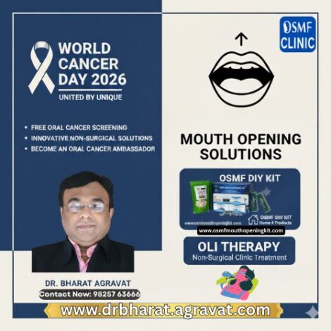 World Cancer Day 2026 Dr. Bharat Agravat Unveils OLI Therapy and OSMF DIY Kits to Combat Oral Cancer Epidemic, Ahmedabad, Gujarat, India