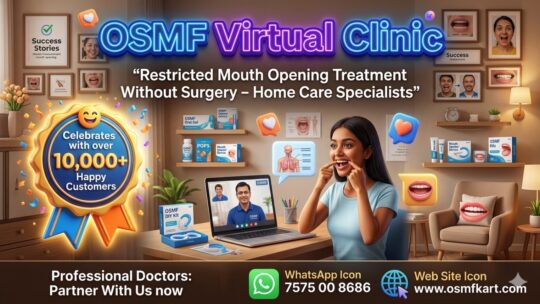 OSMF Virtual Health Clinic Restricted Mouth Opening Treatment Happy customer Home Care Specialists Ahmedabad YT2
