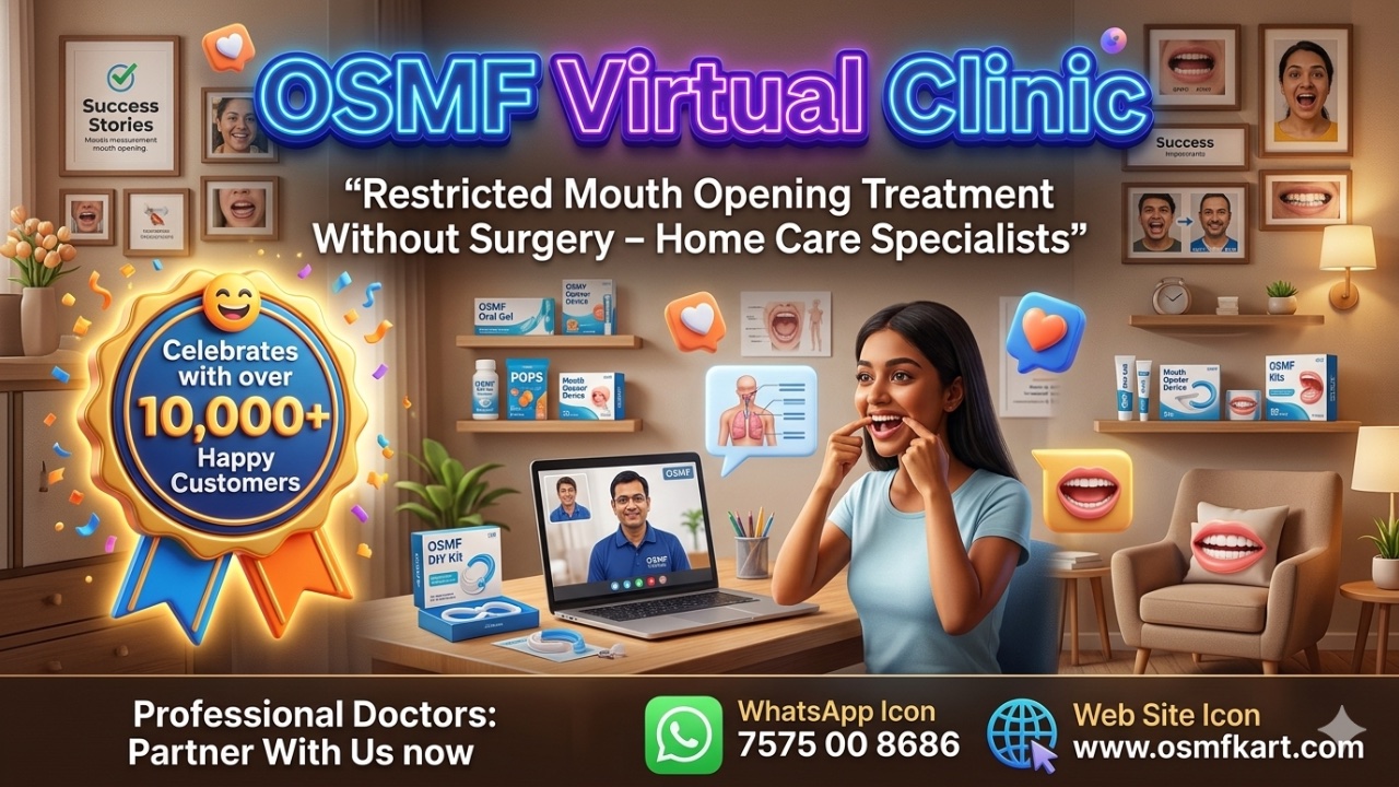 Empowering Healthcare Providers in Mehsana: Launch Your OSMF Clinic Today Doctors and healthcare professionals in Mehsana can now partner with Dr. Agravat Healthcare Limited to establish an OSMF Virtual or Hybrid Clinic. This unique partnership enables you to treat patients across North Gujarat through physical consultations while retailing premium OSMF Brand Oral Care products and our patented DIY Kits. Expand your practice and generate new revenue streams without the massive overhead costs of a fixed clinic location or traditional infrastructure.