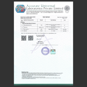 Organic Agravat Moringa Powder Test Report Certificate_Ahmedabad Gujarat India_2