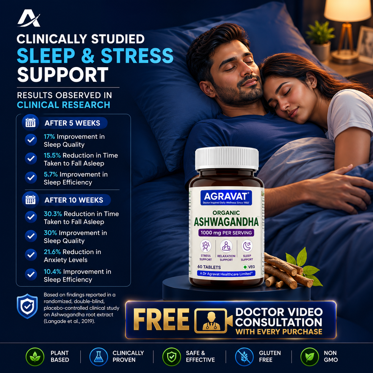 Organic Ashwagandha Tablets AGRAVAT