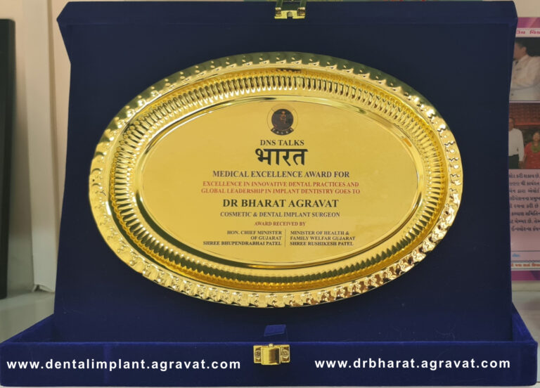 Bharat Excellance Award Dr Bharat Agravat Dental Implants Surgeon Ahmedabad Gujarat India